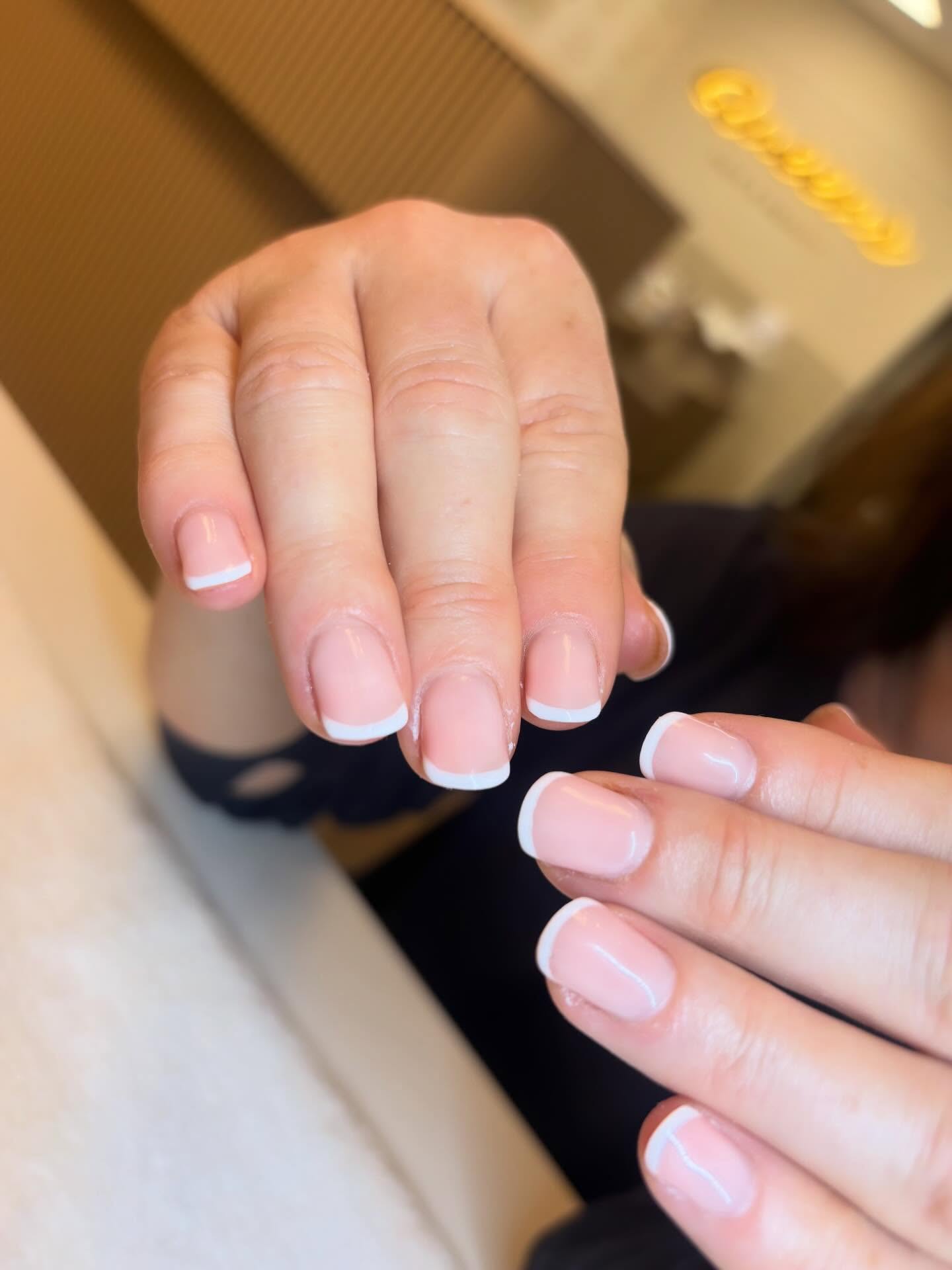 French gel manicure by Queens Hair & Beauty